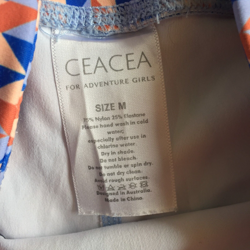 Ceacea womens outfit set activewear top size M + bike shorts size L 090446 - Picture 5 of 13