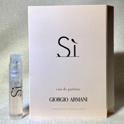 Giorgio Armani Si Eau de Parfum EDP Sample Spray .04oz, 1.2ml New in Card
