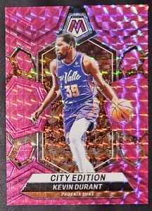 Kevin Durant 2023-24 Mosaic CITY EDITION PINK MOSAIC PRIZM Insert Card #'d/149