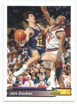 JOHN STOCKTON 1992-93 UPPER DECK CARD NEAR MINT CONDITION UTAH JAZZ