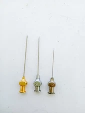 (3) Vintage Medical / Scientific Needles (RR 1, Pe 17, S-P 2)