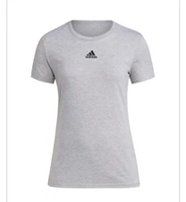 Adidas Womens Fresh Short Sleeve T-Shirt S Large Gray