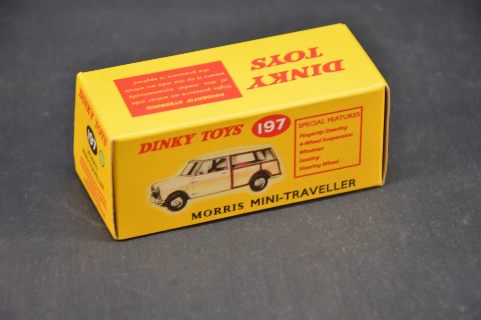 MORRIS MINI TRAVELLER CAR 1/43 DINKY TOYS 197 MINIATURES DEAGOSTINI DIE CAST - Immagine 2 di 2