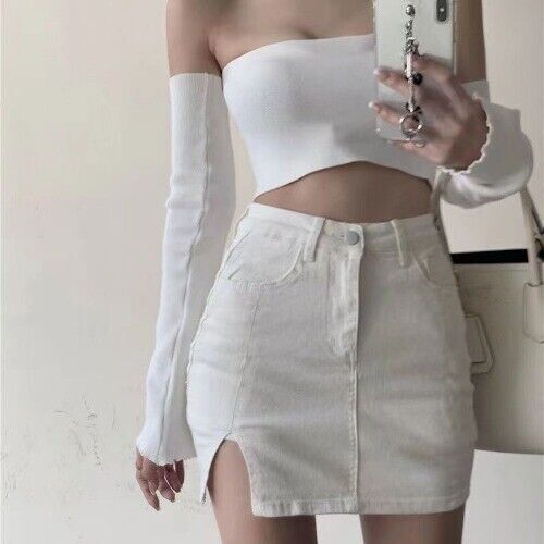2023 New Women's Denim Skirt Sexy Slim Fit Anti-Glare High Waisted Short Skirt - Bild 17 von 17