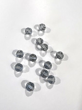 Swarovski Crystal 8mm Round Beads - Shadow Crystal - LOT of 12