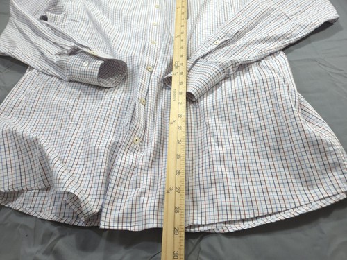 Camisa Eton Para Hombre Blanca 17 43 Vestido Extra Grande Contemporáneo Cuadros Abotonada - Imagen 2 de 9