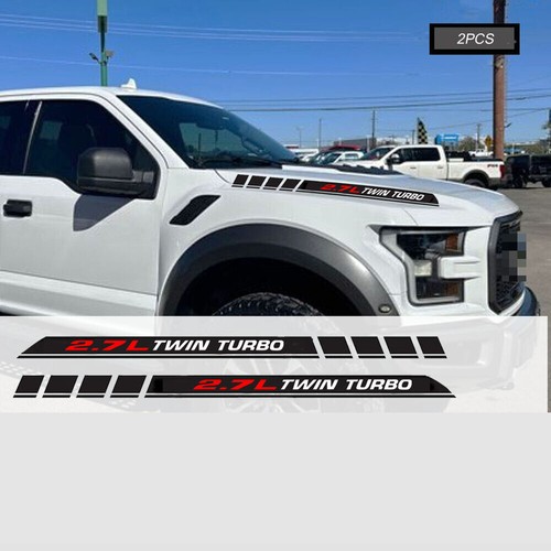 2,7 L doble turbo capó calcomanías emblema para camioneta Ford F150 Ecoboost V6 2 piezas - Imagen 2 de 5