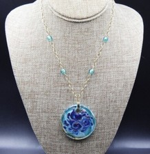 Bolivia 14K Murano Glass Pendant Necklace - 14K Venetian Glass Necklace