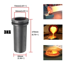 6.6LBS Graphite Crucible Melting Furnace Jewelry Tools Gold Silver Refining US