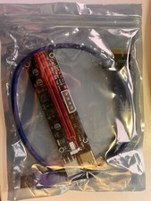 Ubit 6 Pack Latest PCI-E Riser Adapter Card  60cm USB 3.0 Cable - BRAND NEW