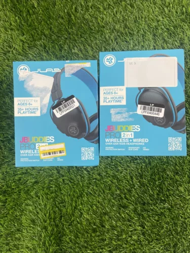 4 JLab JBuddies Pro 2 In 1 Bluetooth Wireless Kids' Headphones - Black/Blue