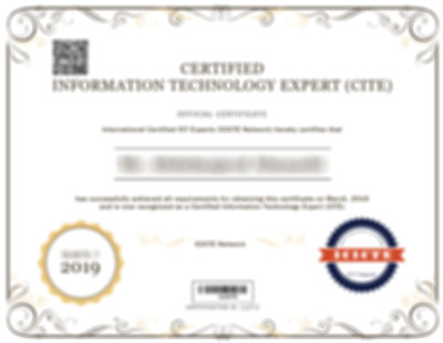 Certification - Certified Database Administration Expert ''CDBAE'', by ICICTE
