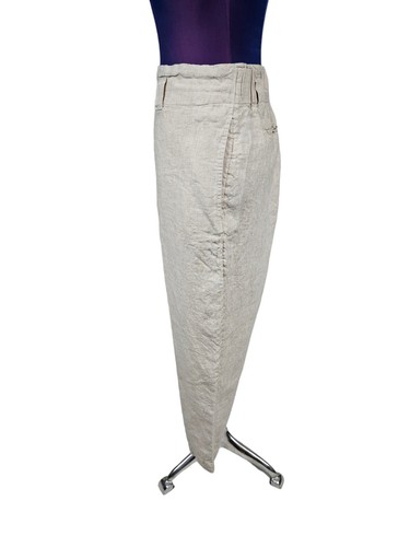 Chico's Khaki Linen High Rise Casual Wide Leg Pants Size 12 Women's T45 - Picture 5 of 9