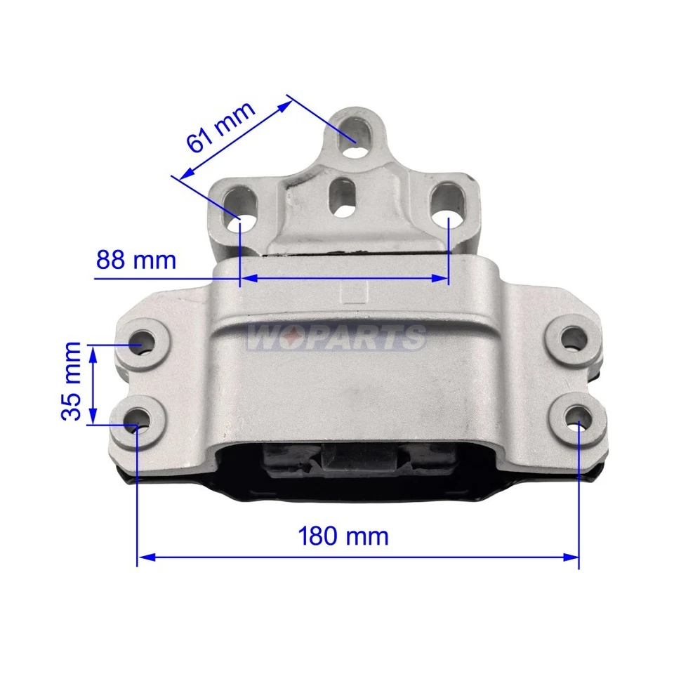 Motor&Trans Mount Fit for Audi A3, A3 Quattro/VW Eos, GTI, Golf, Jetta 06-14 - Image 4 of 4