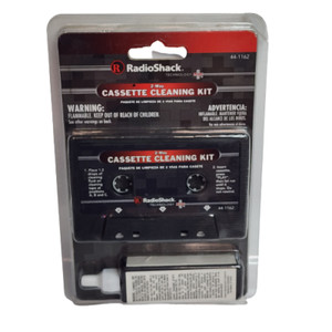 Vintage RadioShack Two-Way Cassette Head Cleaning Kit Tape & Solution 44-1162A