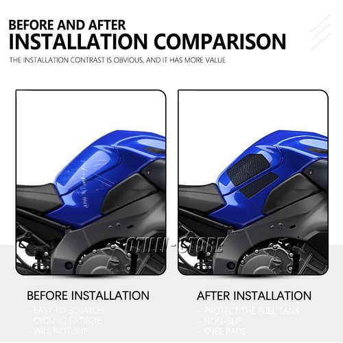 For Yamaha MT10 2022- 2024 Tank Pads Stickers Decal Gas Knee Grip Traction Pad - Picture 14 of 24