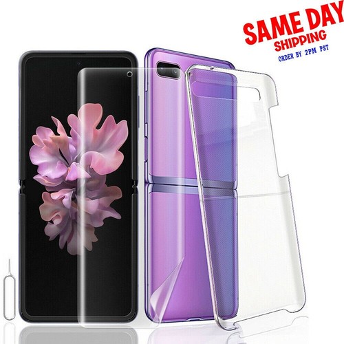 Soft Pet Screen Protector Hard PC Cover Case for Samsung Galaxy Z Flip SM-F700U - 第 1/1 張圖片