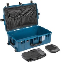 Indigo  Black Pelican 1595 Air case with combo lid pouch. Travel Version.