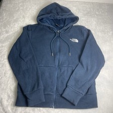 North Face Blue Full Zip Everyday Hooded Sweatshirt Women's S Soft Lining