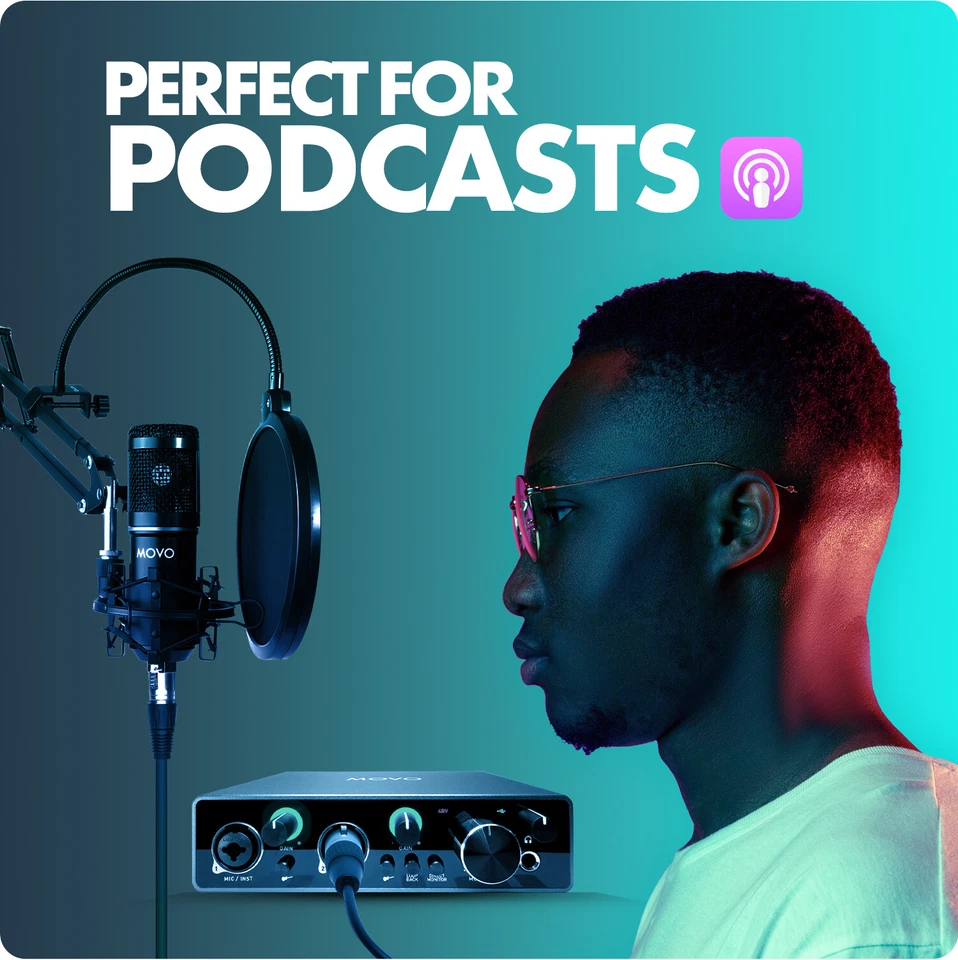 Movo PodKit2A Podcast Equipment Bundle for 2 - Image 3 of 4