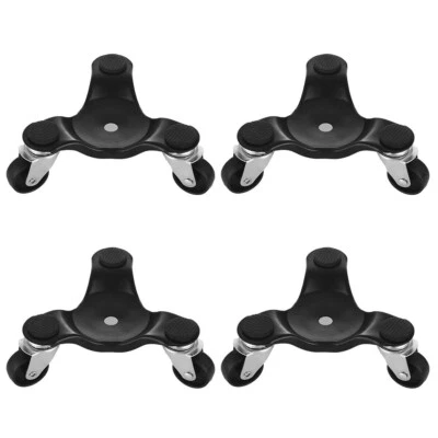 FACTORDUTY 4 Pack 3 Wheels Furniture Dolly Movers Dolly Leg Cart Steel Tri-Dolly Wholesale