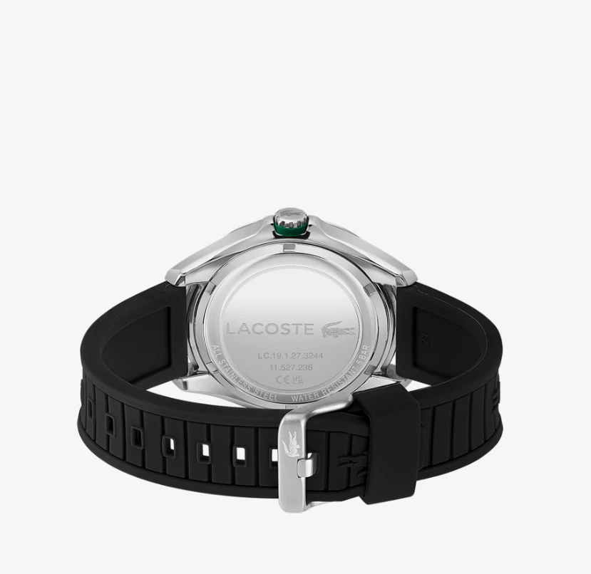 RELOJ LACOSTE 2011188 TIEBREAKER 3 ESFERA NEGRA CORREA SILICONA NEGRA PARA HOMBRE Foto 2 de 3