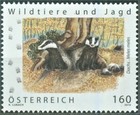 Österreich 2016 Wildtiere und Jagd Dachs Meles meles Mi 3295 **