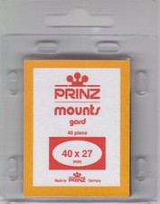 Prinz Black Stamp Small Mounts 40x27 mm For UN United Nations 40 Pcs Scott New