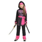Kids Pink Crystal Dragon Ninja Costume Girls Anime Cosplay Halloween Fancy Dress
