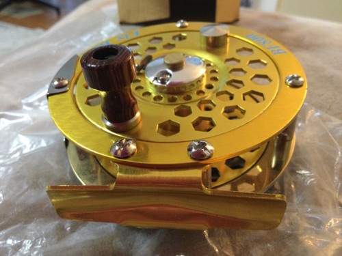 BF800A Gold Fly Fishing Reel with Wooden Handle  *Discount on Multiples! *New IB - Picture 3 of 5