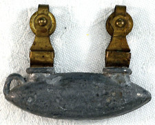 Antique Lead Fish Trolley Weight with Brass Pulley Rig Fishing Sinker
