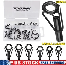 30pcs Multi-size Fishing Rod Tip Sliver Small Fishing Tackle Equipment Repair CA