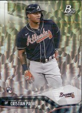 2021 BOWMAN PLATINUM BASE ICE ATLANTA BRAVES RC CRISTIAN PACHE #23
