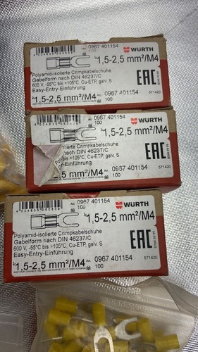 Crimpkabelschuhe von Würth und Weitkowitz 800st - Bild 2 von 2