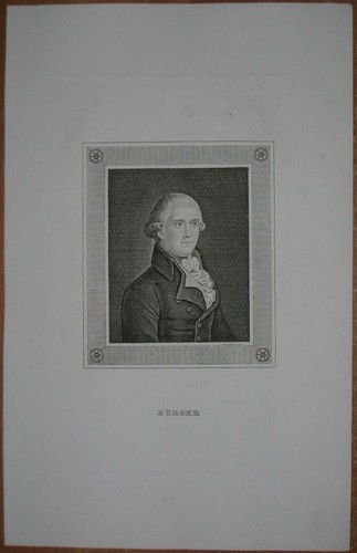 ca.1860 portrait print GOTTFRIED AUGUST BÜRGER (#12)