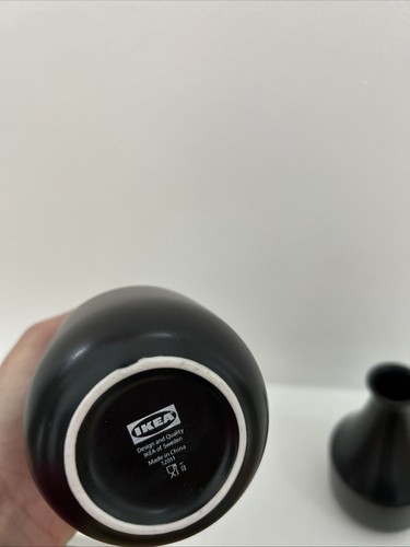 Set Of IKEA Bud Vases / Modern , Chic Matte Black - Picture 2 of 4