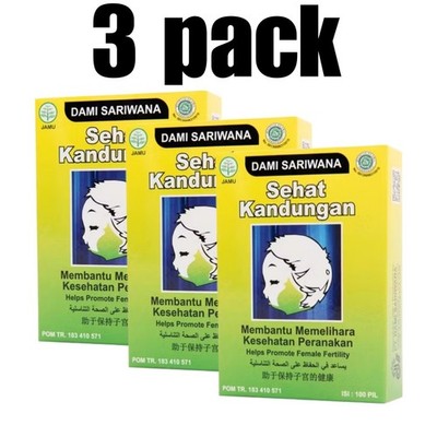 SEHAT KANDUNGAN 100 Pil Natur Bio Kräuter Gewürze Frisch Rein Hygienisch Premium