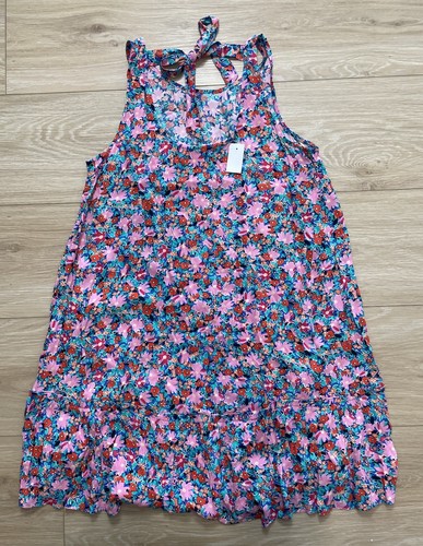 NWT LOFT Sundress Women’s Large Floral Flowy Tie Back Bright Colorful $89 MSRP L - Bild 2 von 8