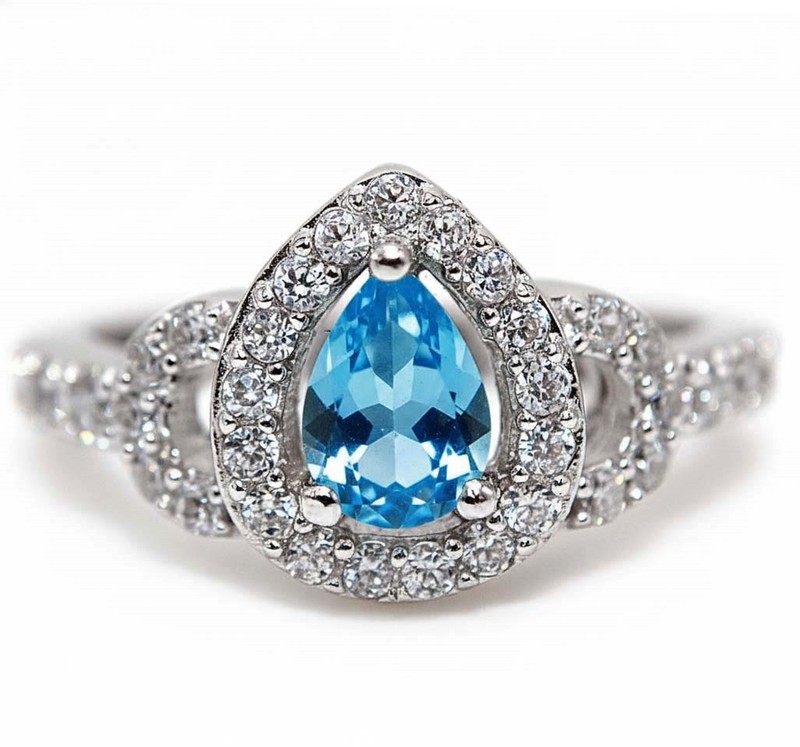 2CT Aquamarine 925 Solid Sterling Silver Ring Jewelry Sz 7 