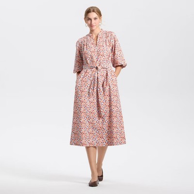 Women Puff Elbow Sleeve Midi Shirtdress - Universal Thread