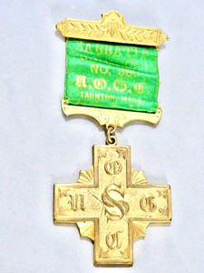 United Order of the Golden Cross 1876 MEDAL UOCC TAUNTON MASS MEDAL 5"