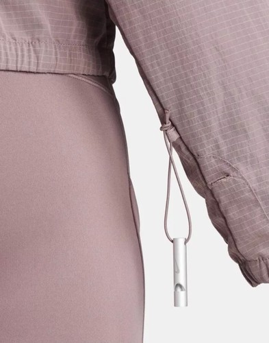 NIKE RUNNING DIVISION WOMENS REPEL JACKET M SMOKEY MAUVE WITH REMOVABLE WHISTLE - Picture 4 of 9