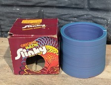 The Original Slinky Brand Plastic Slinky Purple Blue - W/Original Box Vintage
