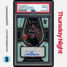 2021 PANINI SELECT #RS-CTH CAMERON THOMAS ROOKIE SIGNATURES RC AUTO /249 PSA 10