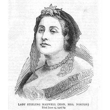 LADY STIRLING MAXWELL stampa antica 1877