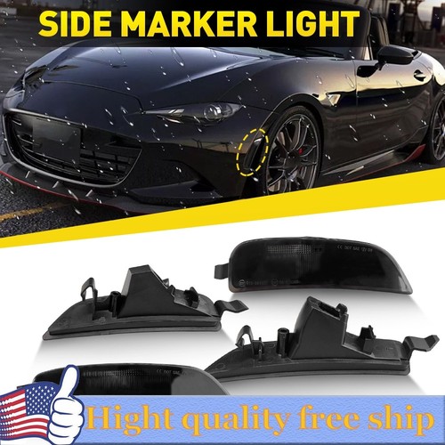 Front Side Marker Lights For 2016-2022 Mazda Miata MX-5 Amber LH & RH Set of 4 - 第 12/14 張圖片