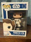 Funko Pop Star Wars Princess Leia #04 BLUE BOX LARGE FONT 2011 Series 1 Vaulted