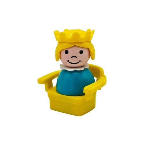Vintage Fisher Price Little People Blonde Princess Figure Throne Castle 993