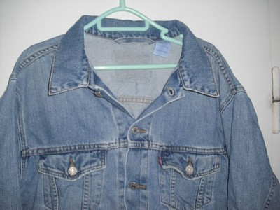 Levi's Standard Trucker Jacket Size L-XL!*USA!*bleached+stone-washed&TOP+RAR!