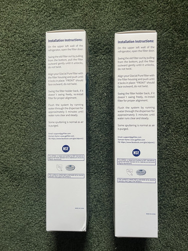 Glacial Pure GP005 Replacement Refrigerator Water Filter (2 Pack) FACTORY SEALED - Picture 2 of 3